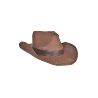 Chapeau de cowboy en jute brun Front_Angled_Right