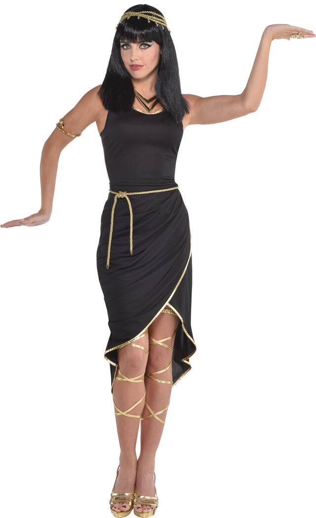Egyptian Halloween Costume Goddess Dress, Adult, One Size Front_Flat