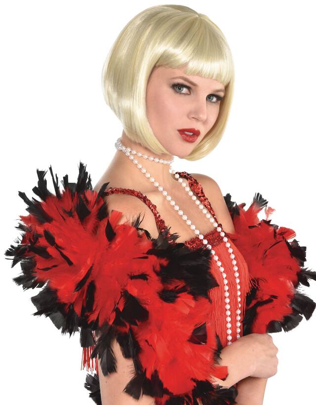 1920s Flapper Short Bob Hair Wig, Blonde, One Size, Wearable Costume Accessory for Halloween Front_Angled_Right