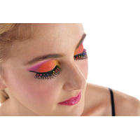 Rhinestone Fake False Eyelashes, Rainbow/Black, One Size, Wearable Costume Accessory for Halloween Front_Angled_Right