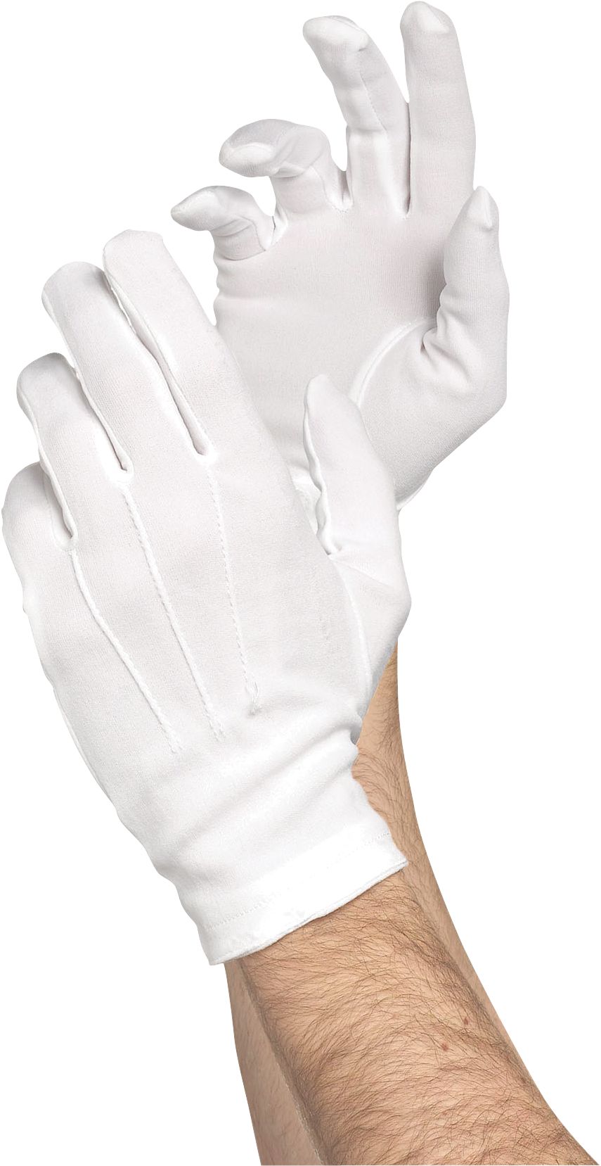 White Gloves Deluxe, White, Adult, One Size Composite_or_Mixed