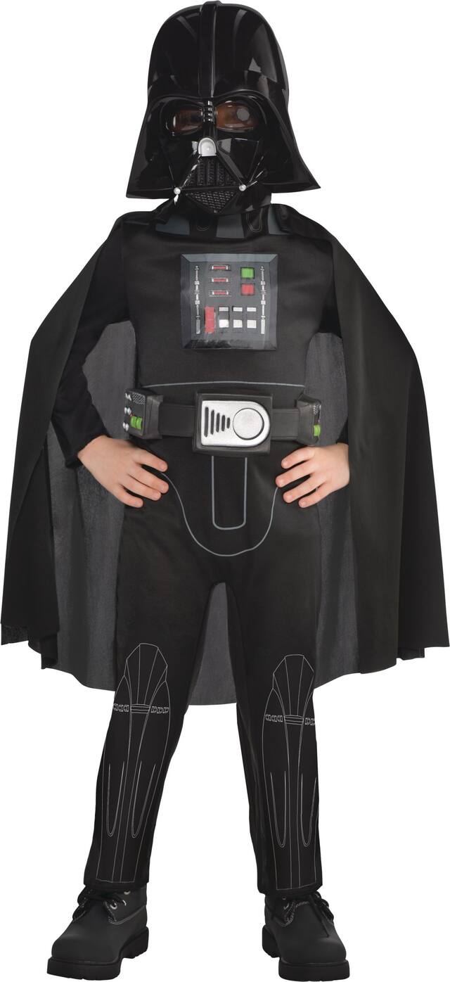 Costume Disney Star Wars Darth Vader, tout-petits, combinaison noire, tailles variées Front_Flat