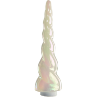 Light-Up Unicorn Horn, Iridescent White, 7.5-in, Wearable Costume Accessory for Halloween