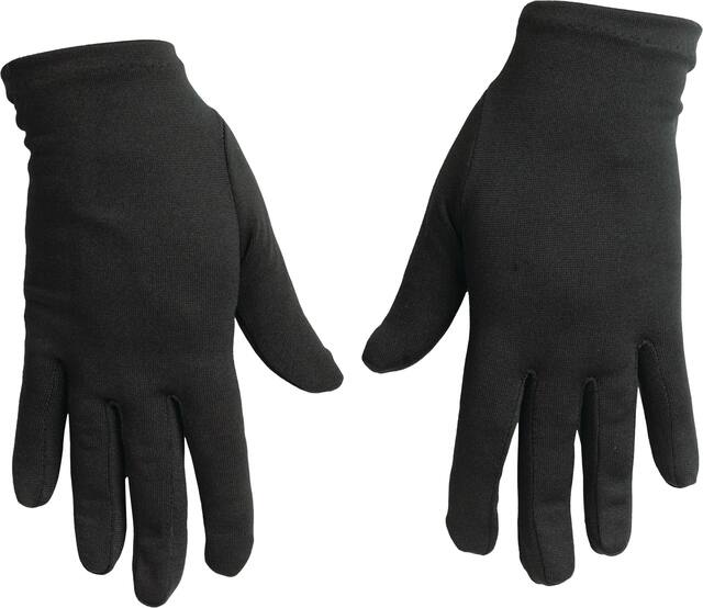 Teen Black Halloween Costume Gloves Deluxe Overhead_Flat