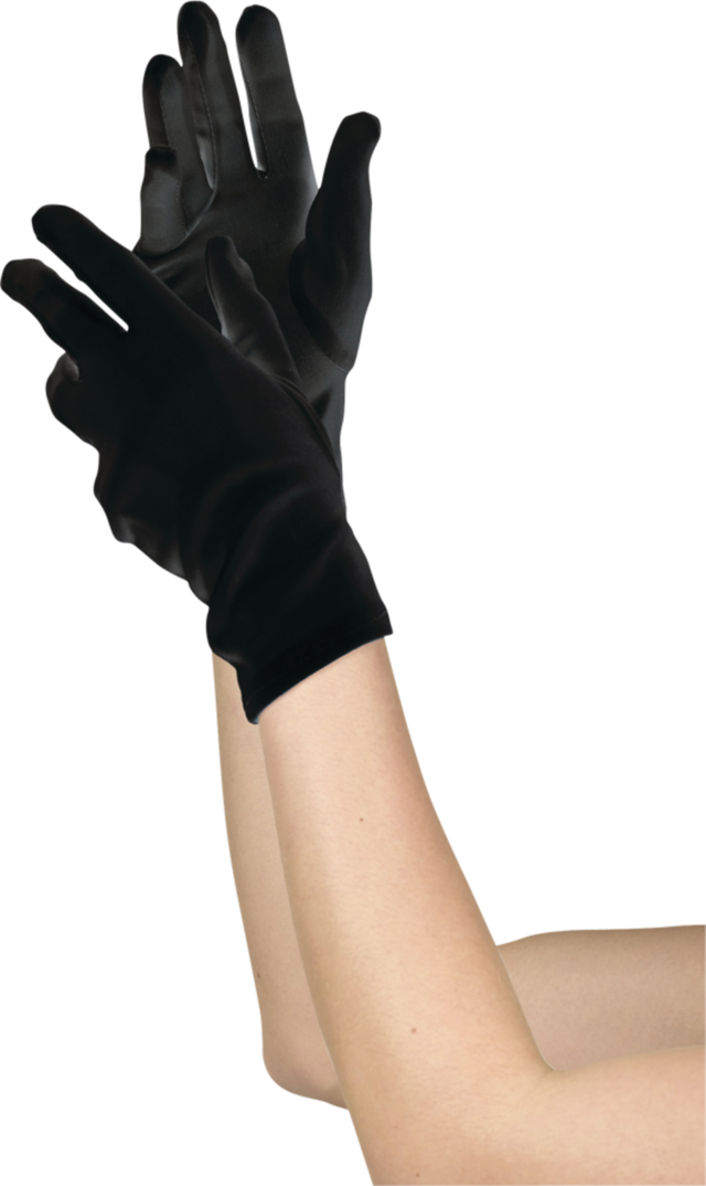 Teen Black Halloween Costume Gloves Deluxe Party City