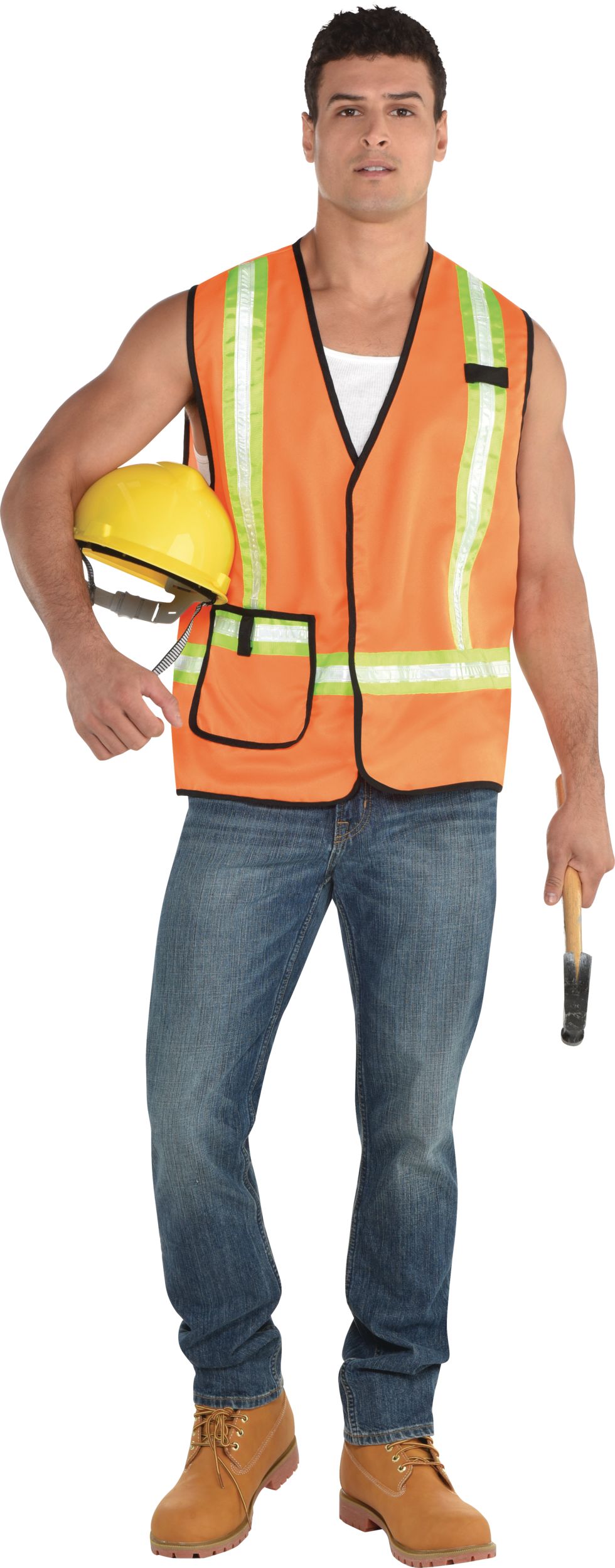 Gilet de travailleur de la construction, adultes Front_Flat