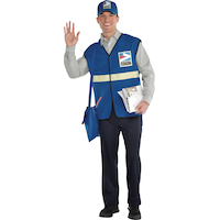 Accessoires de costume de facteur, hommes Front_Flat