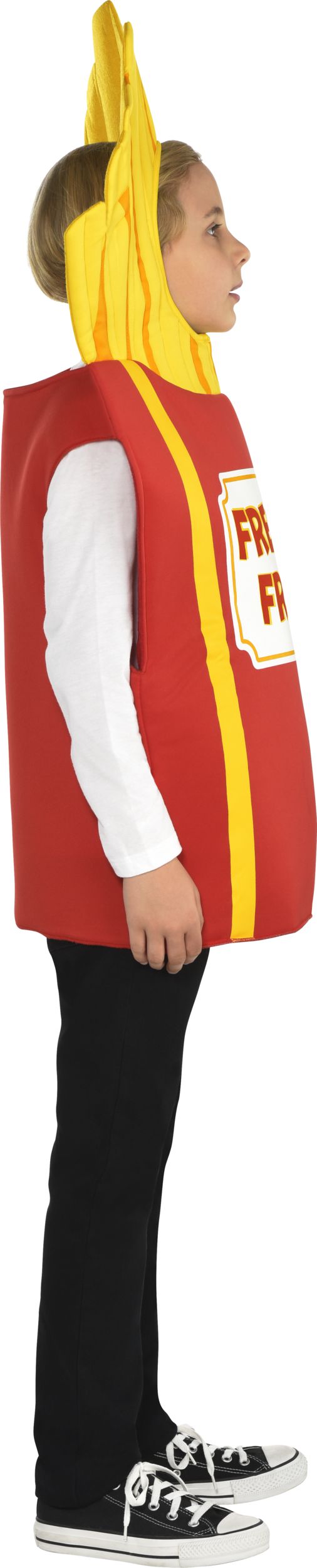 Kids' French Fries Red/Yellow Tunic with Hood Halloween Costume, Assorted Sizes Side_Right