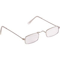 Grandma Granny Reading Eyeglasses, Silver, One Size, Wearable Costume Accessory for Halloween Front_Angled_Right