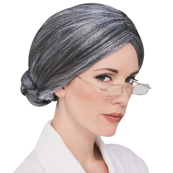 Lunettes de lecture pour grand-mère, argenté, taille unique, accessoire de costume à porter pour l'Halloween Front_Angled_Right