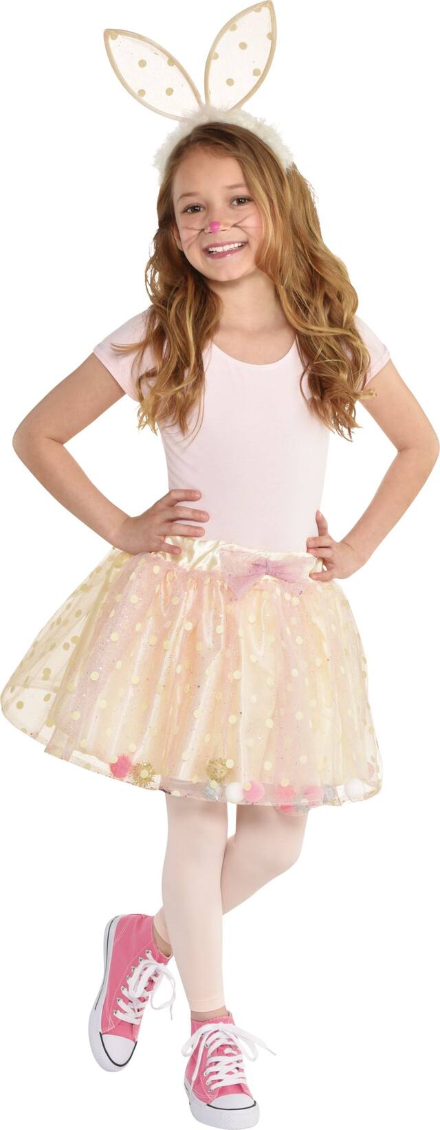 Kids' Bunny Costume Accessory Kit Front_Angled_Right