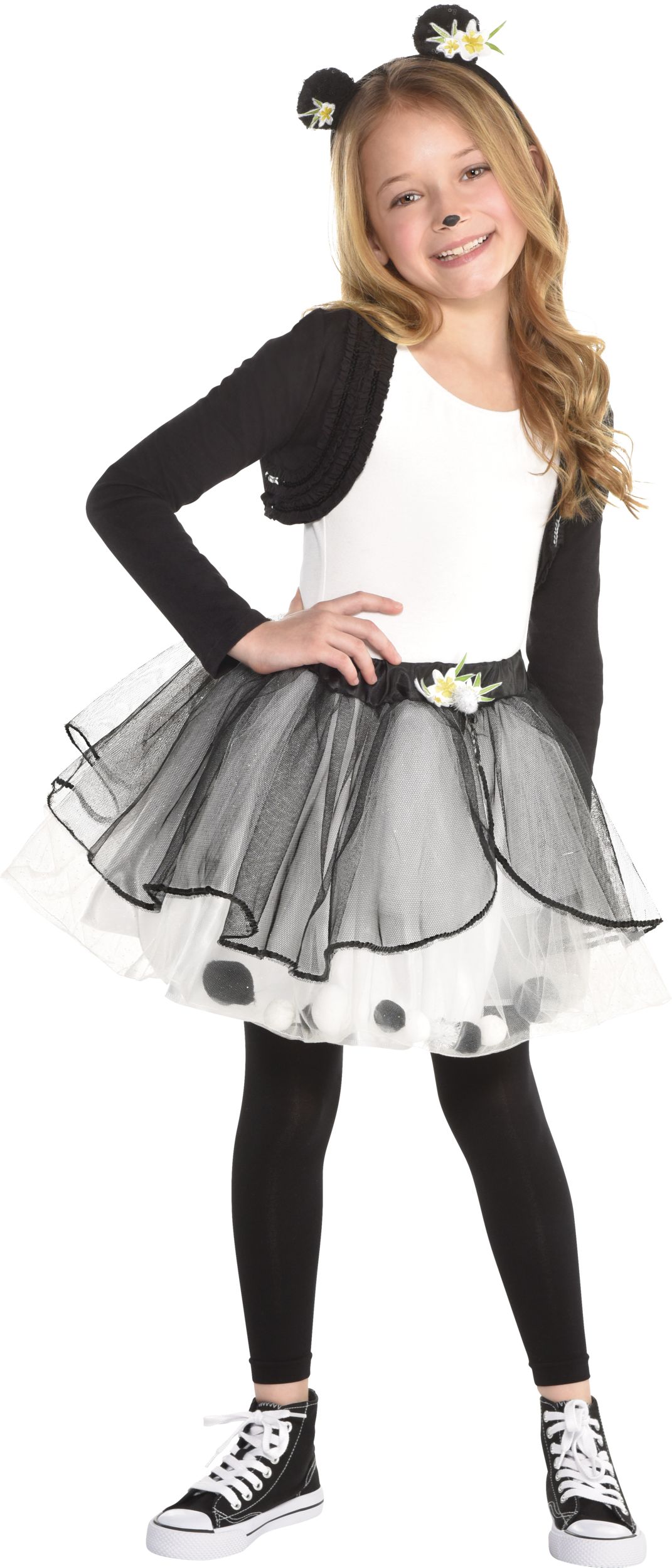 Kids' Panda Costume Accessory Kit Front_Angled_Right