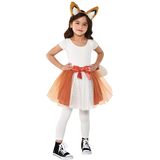 Accessoires de costume de renard de forêt scintillant pour enfants, avec serre-tête et tutu, orange/blanc, taille unique, paq. 2 accessoires de costume à porter pour l'Halloween Front_Flat