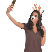 Accessoires de costume, filtre pour cerf, havane, adultes, taille universelle Front_Angled_Left