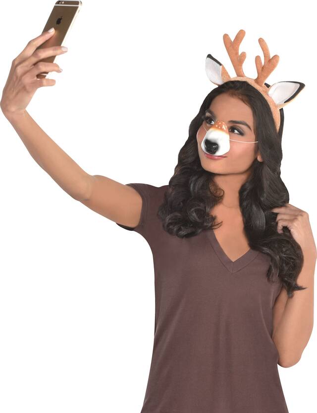 Deer Filter Costume Accessory Kit, Tan, Adult, One Size Front_Angled_Left