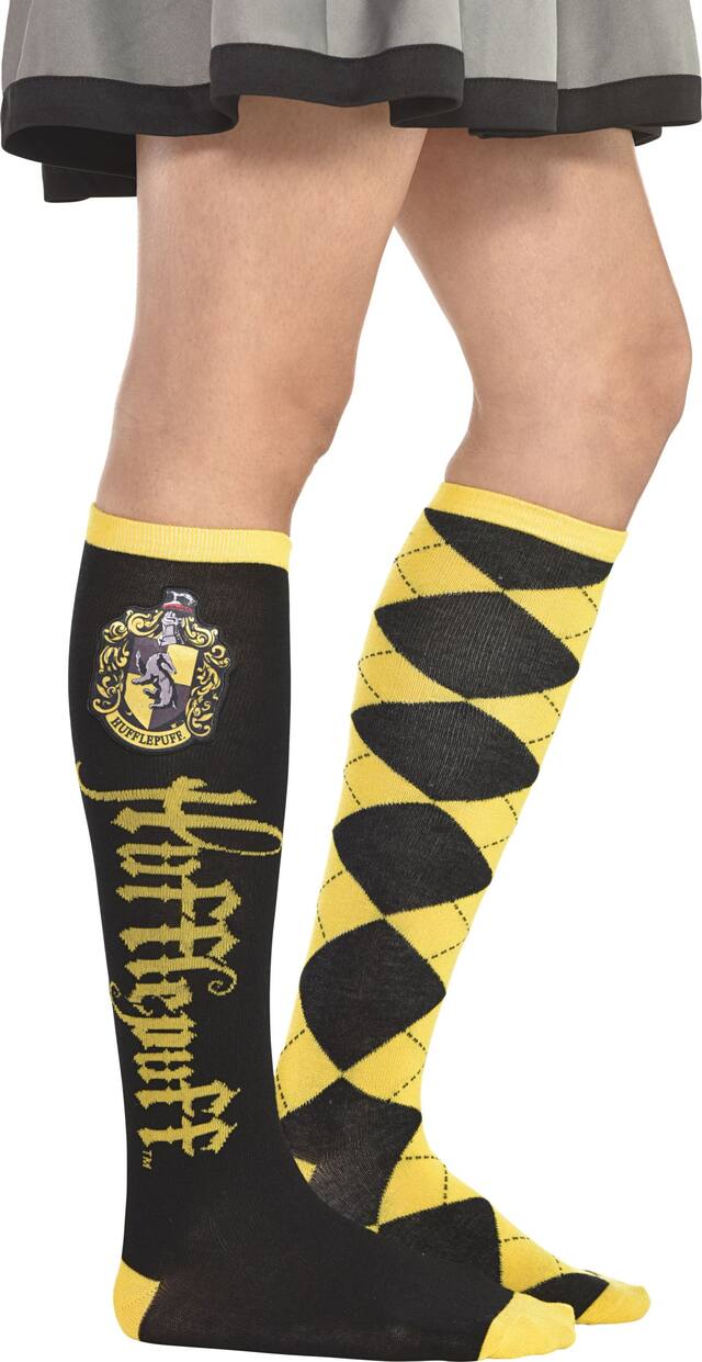 Chaussettes aux genoux dépareillées Harry Potter Poufsouffle Side_Right