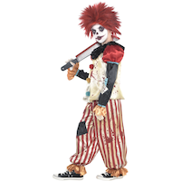 Costume de clown ensanglanté avec chemise et pantalon pour enfants, multicolore, choix de tailles Side_Left