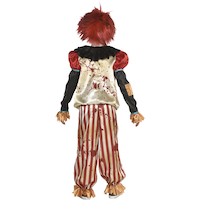 Costume de clown ensanglanté avec chemise et pantalon pour enfants, multicolore, choix de tailles Back_Flat