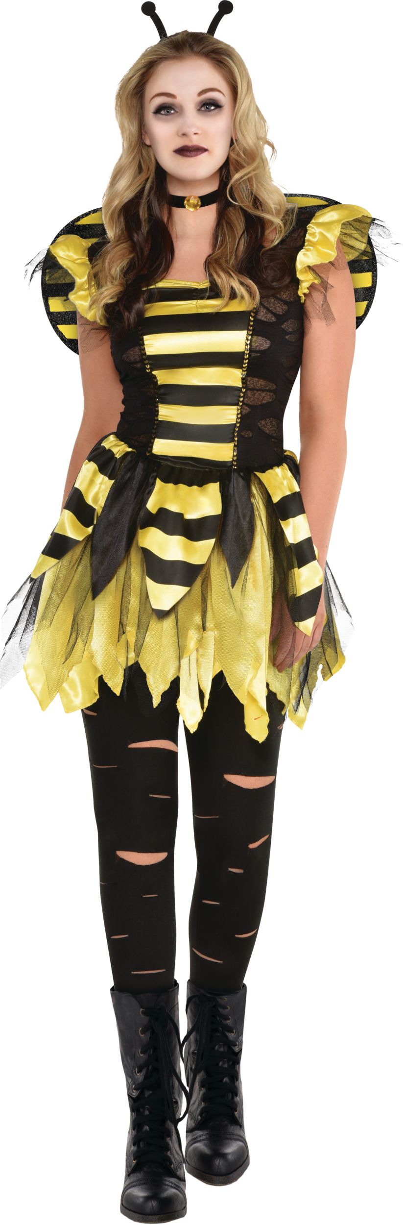  Costume Adventure Women's Bumblebee Tights Yellow and