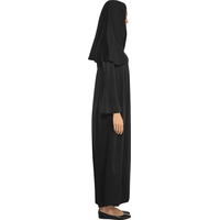 Adult Holy Sister Nun Black Robe with Veil Halloween Costume, More Options Available