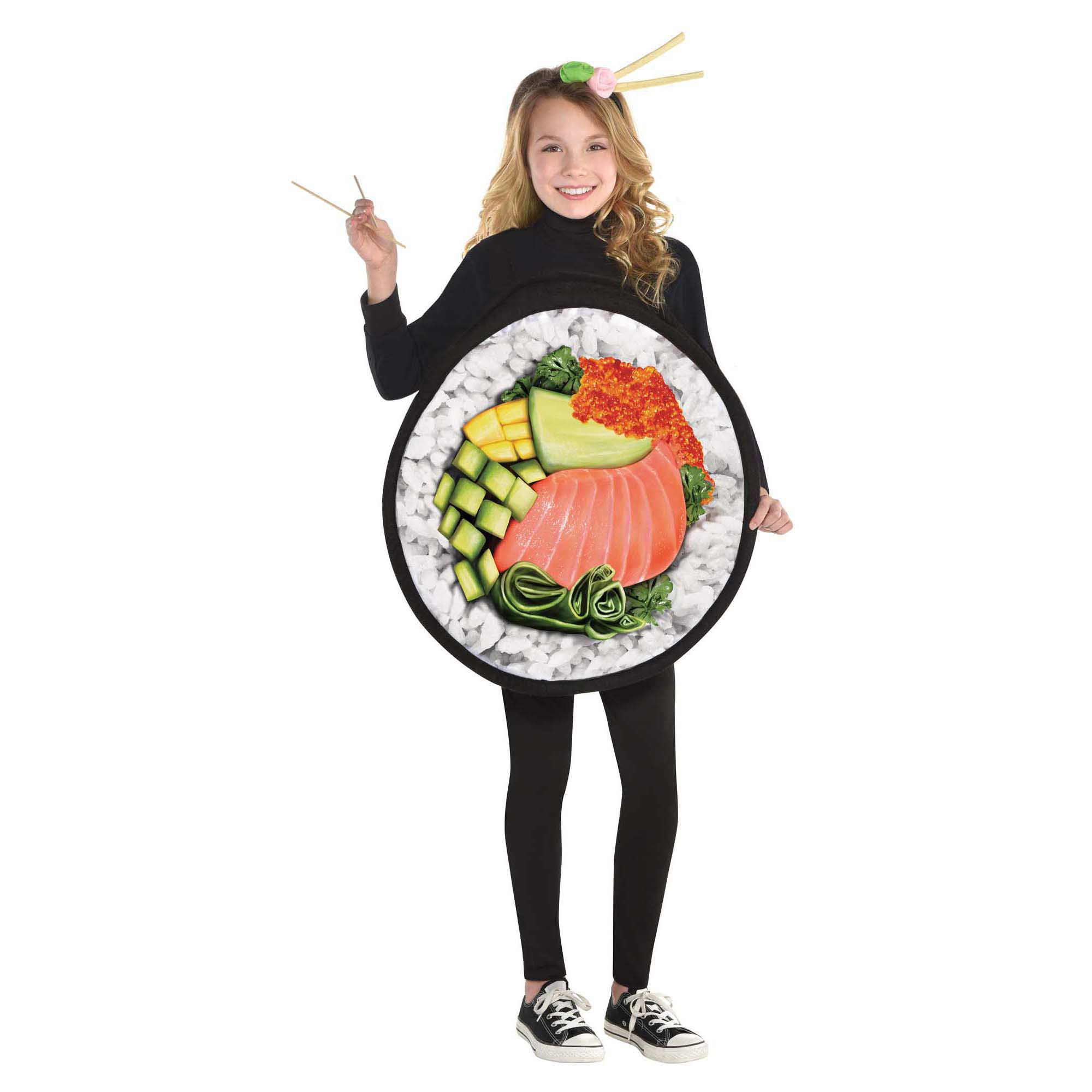 Kids' Sushi Multi-Coloured Tunic with Headband Halloween Costume, Assorted Sizes Front_Flat