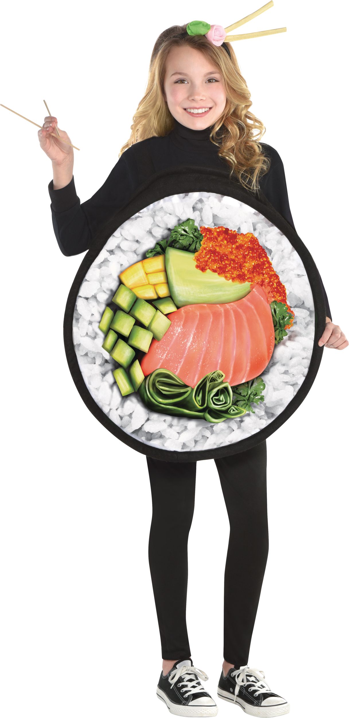 Kids' Sushi Multi-Coloured Tunic with Headband Halloween Costume, Assorted Sizes Front_Flat