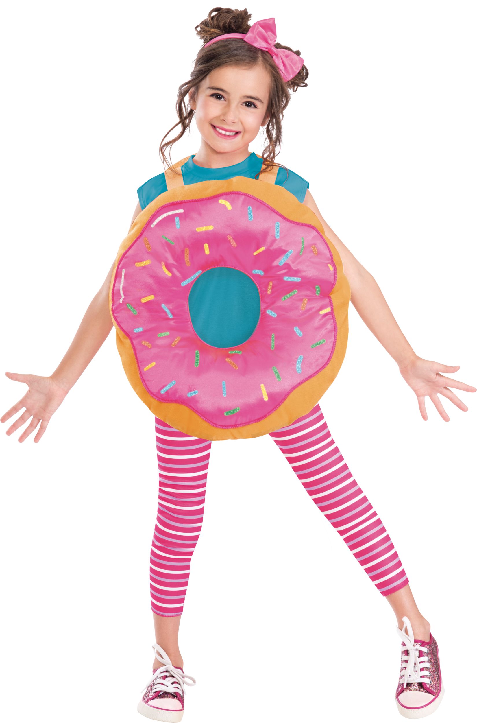 Kids' Donut Pink Tunic with Headband Halloween Costume, Assorted Sizes Front_Flat