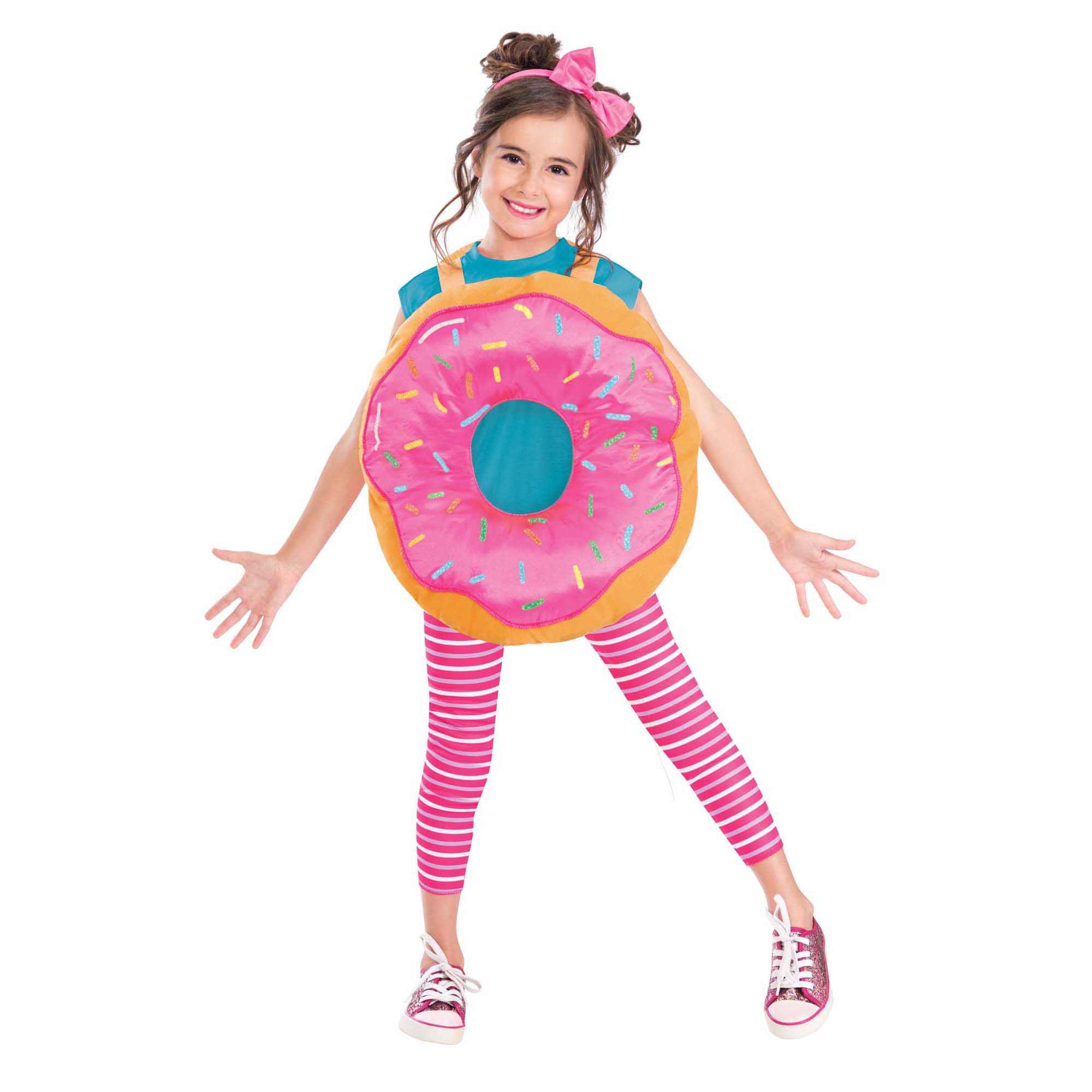Kids' Donut Pink Tunic with Headband Halloween Costume, Assorted Sizes Front_Flat