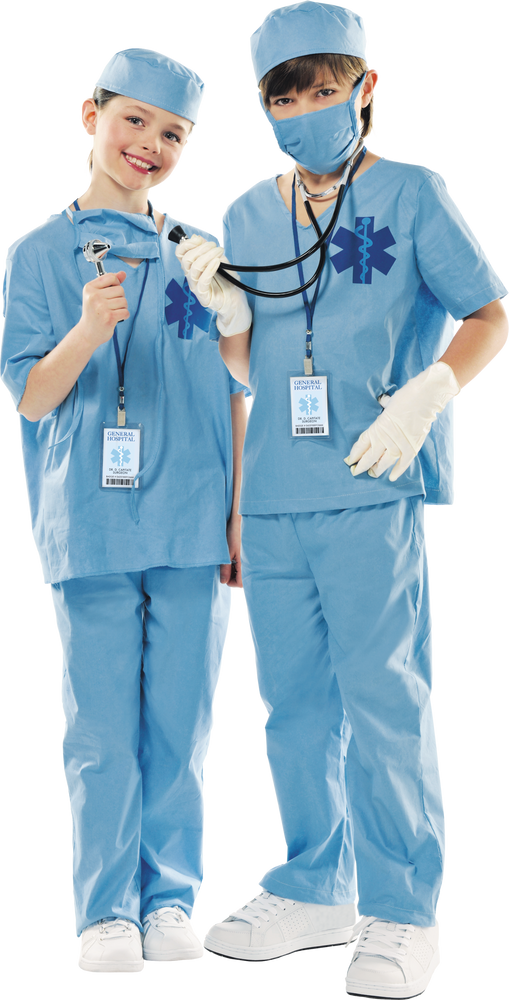 Keaiyouhuo Costume De Médecin Enfant – Blouse Avec Stéthoscope, Casquette, Sac Et Accessoires, Déguisement Halloween Infirmière 3-11 Ans