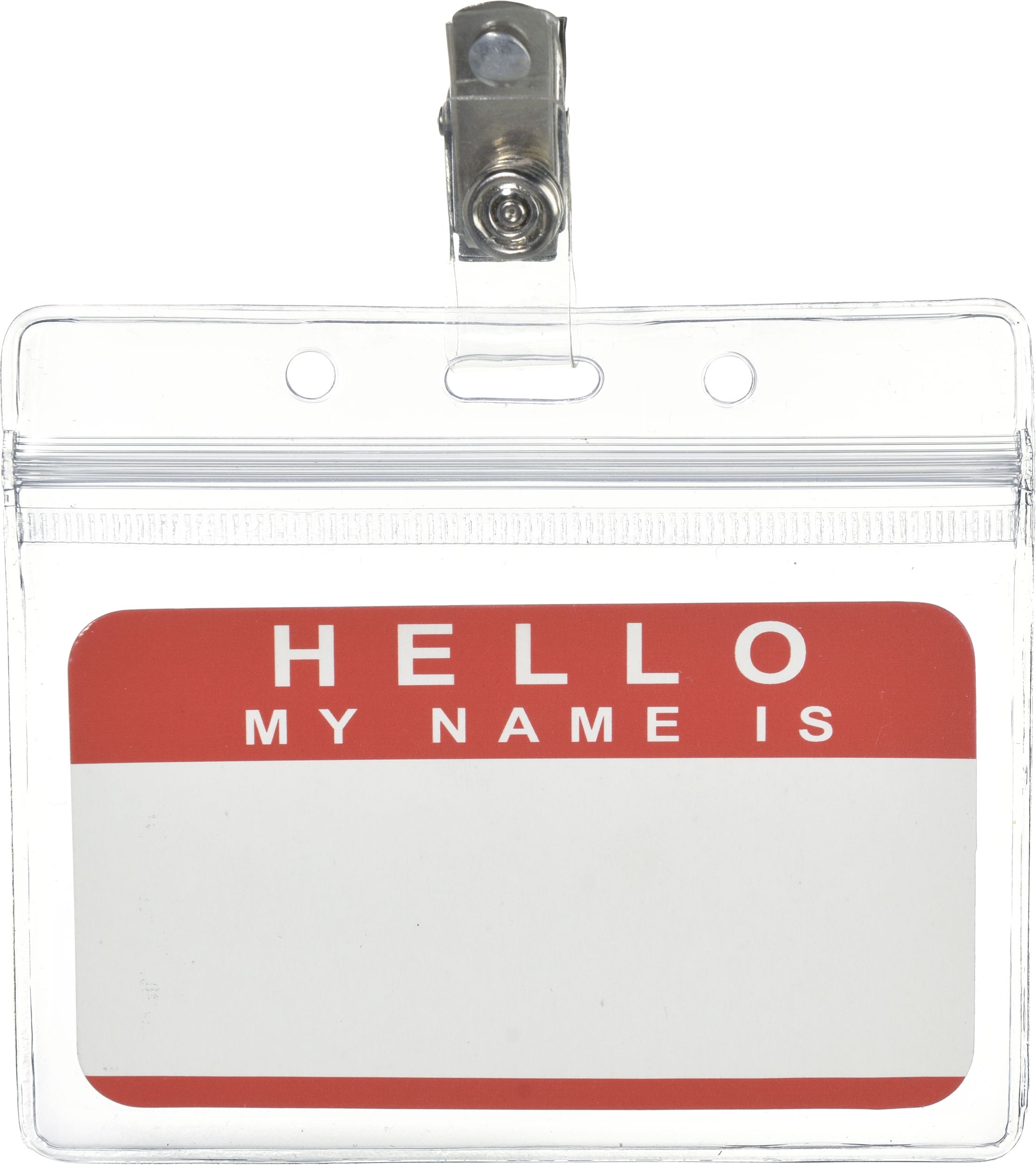 "Press Pass" Identification Badge with Cards, Clear, One Size, 4-pk, Wearable Costume Prop for Halloween Front_Flat