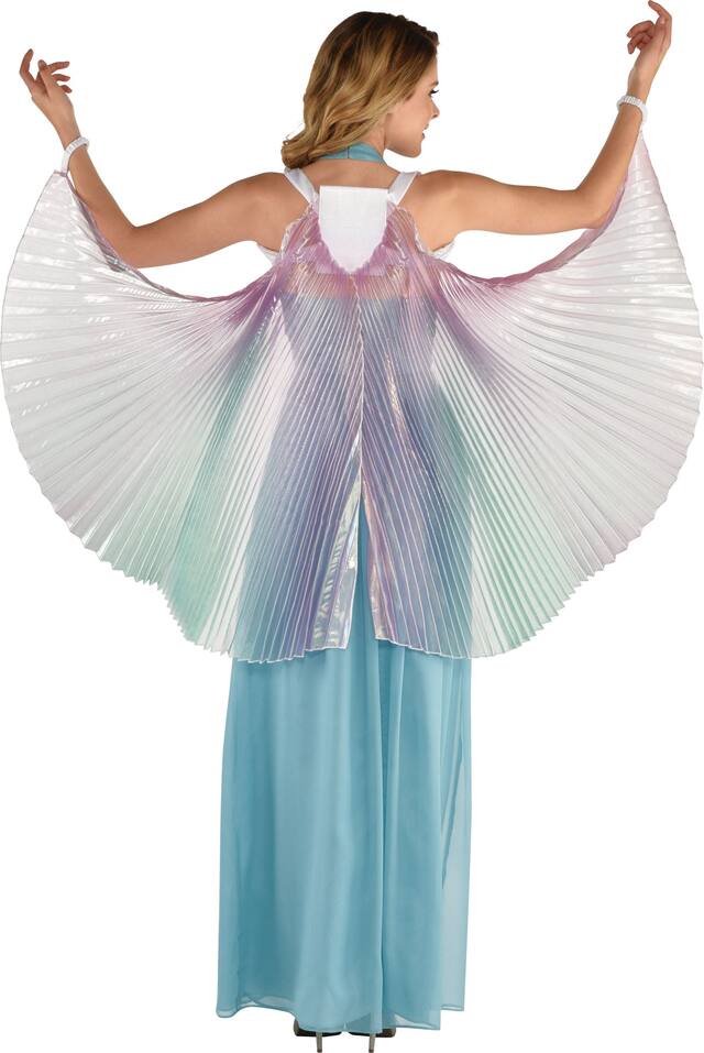 Iridescent Wings, White Multi-Coloured, One Size, Wearable Costume Accessory for Halloween Back_Flat