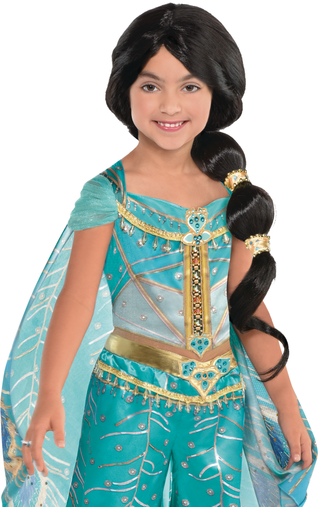 Kids' Aladdin Jasmine Ponytail Halloween Costume Wig | Party City