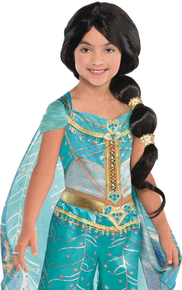 Kids' Aladdin Jasmine Ponytail Halloween Costume Wig Party City