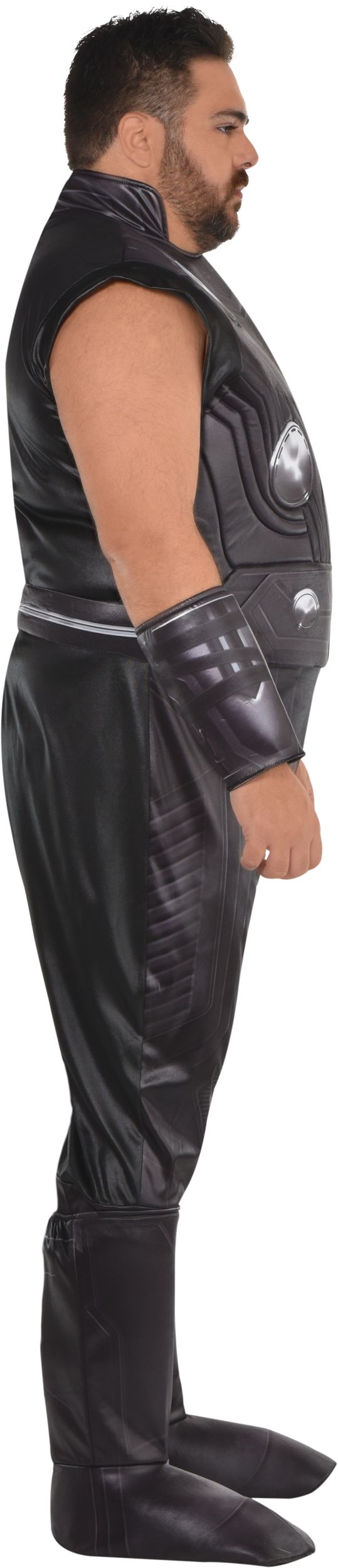 Men's Disney Marvel Thor Black Jumpsuit with Boot Covers & Guards Halloween Costume, Plus Size Side_Right