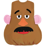 Adult Toy Story Mr. Potato Head Tunic with Attached Ears, Eyes, Nose, Mouth & Hat, Brown, One Size, Wearable Costume Accessory for Halloween Front_Flat