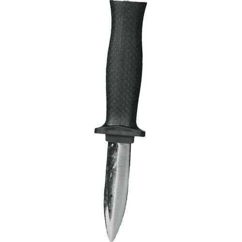 Disappearing Dagger Knife Weapon, Black/Silver, 7-in, Wearable Costume Prop for Halloween