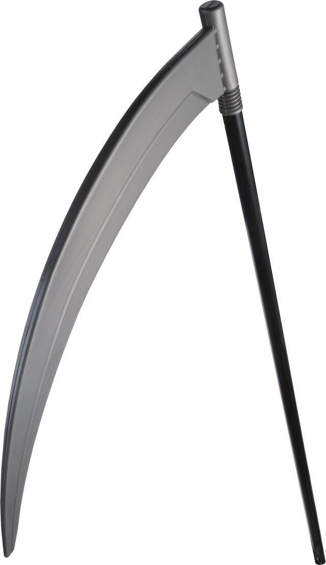 Grim Reaper High Scythe Weapon, Grey/Black, 54-in, Wearable Costume Prop for Halloween Front_Angled_Left