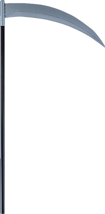 Grim Reaper High Scythe Weapon, Grey/Black, 54-in, Wearable Costume Prop for Halloween Side_Right