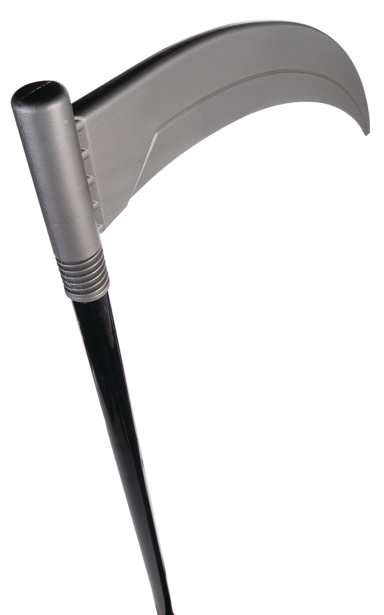 Grim Reaper High Scythe Weapon, Grey/Black, 54-in, Wearable Costume Prop for Halloween Back_Angled_Right