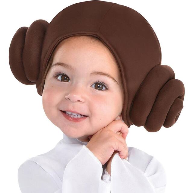 Infant Disney Star Wars Princess Leia White Dress with Wig Halloween