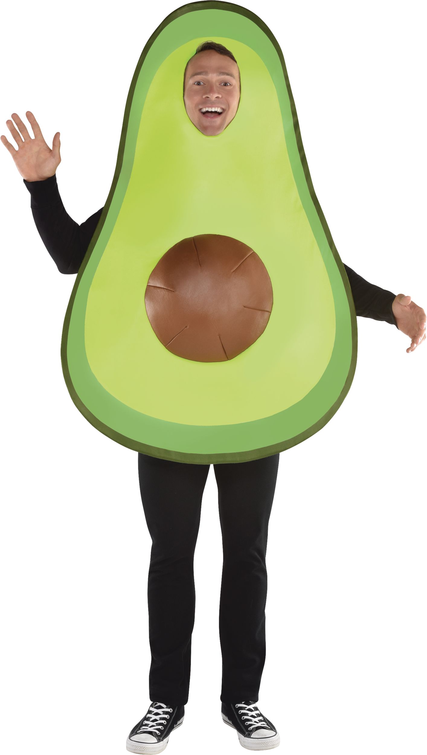 Adult  Avocado Green Jumpsuit with Hood Halloween Costume, Assorted Sizes Front_Flat