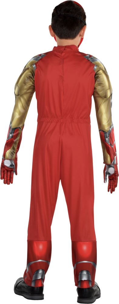 Costume Disney Marvel Iron Man, hommes, combinaison rembourrée rouge/or  avec masque et gants, taille universelle