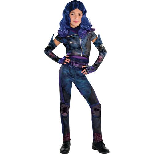 Kids' Disney Descendants Mal Blue/Black Outfit with Jacket & Leggings Halloween Costume, Assorted Sizes