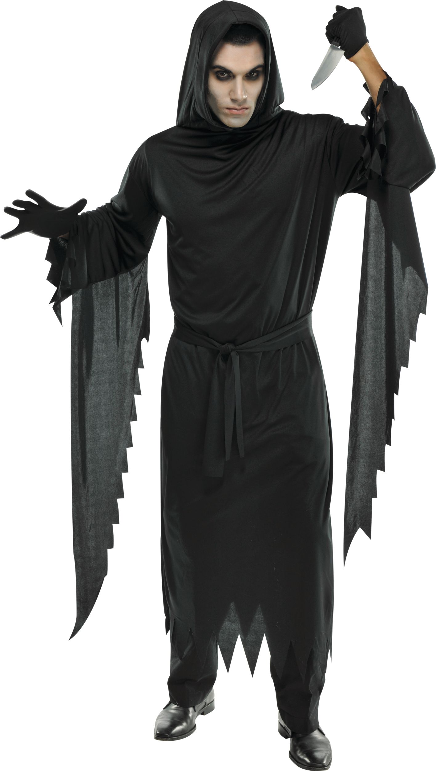 Robe Frissons avec capuchon pour adulte, noir, taille universelle,  accessoire de costume à porter pour l'Halloween
