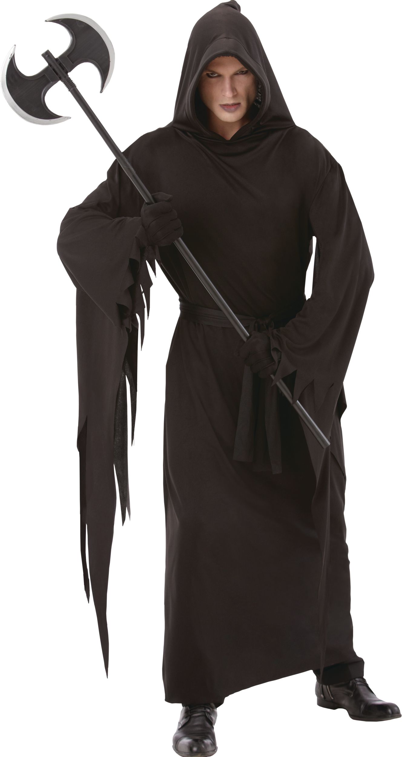 Adult Scream Tattered Robe with Hood, Black, One Size, Wearable Costume  Accessory for Halloween