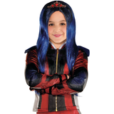 Disney Descendants Evie Wig with Crown Tiara, Black/Blue, One Size, Wearable Costume Accessory for Halloween Front_Flat