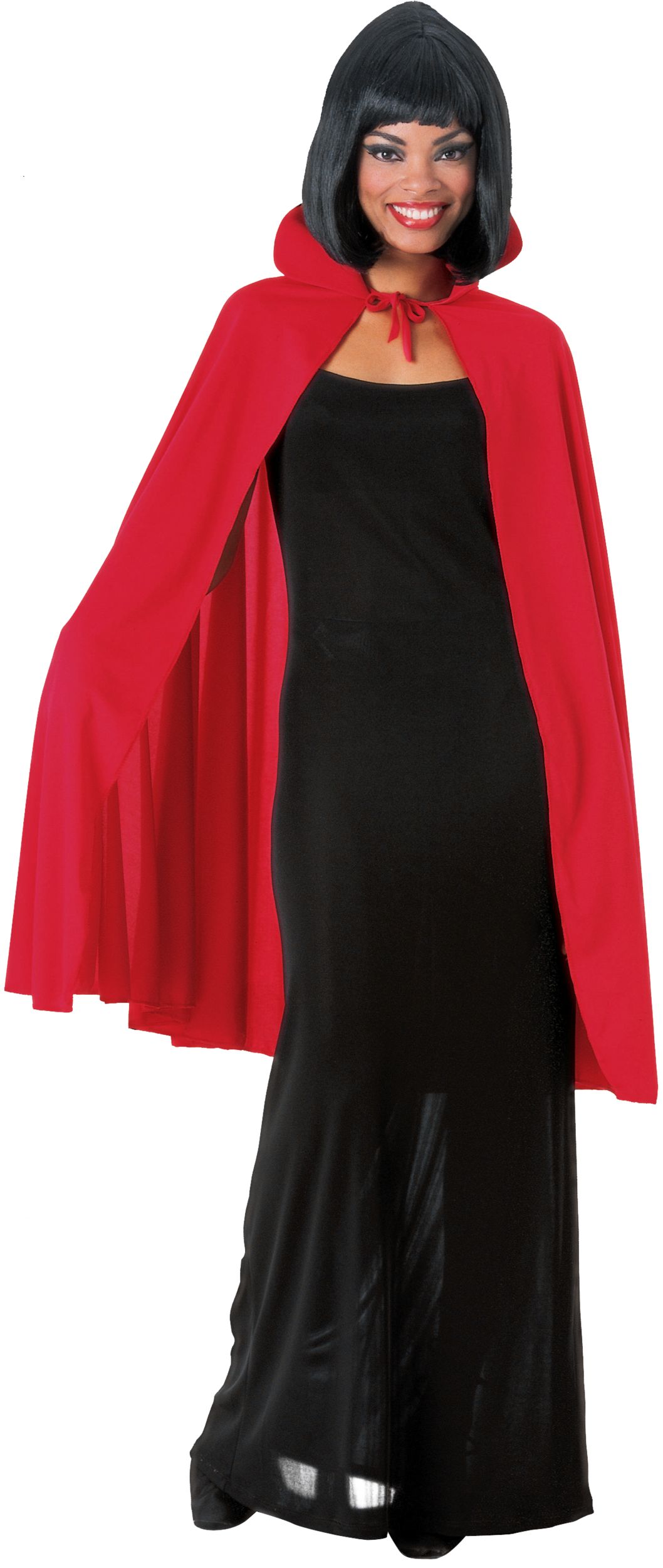 Cape de diable vampire pour adulte, rouge, taille universelle, accessoire de costume à porter pour l'Halloween Front_Flat