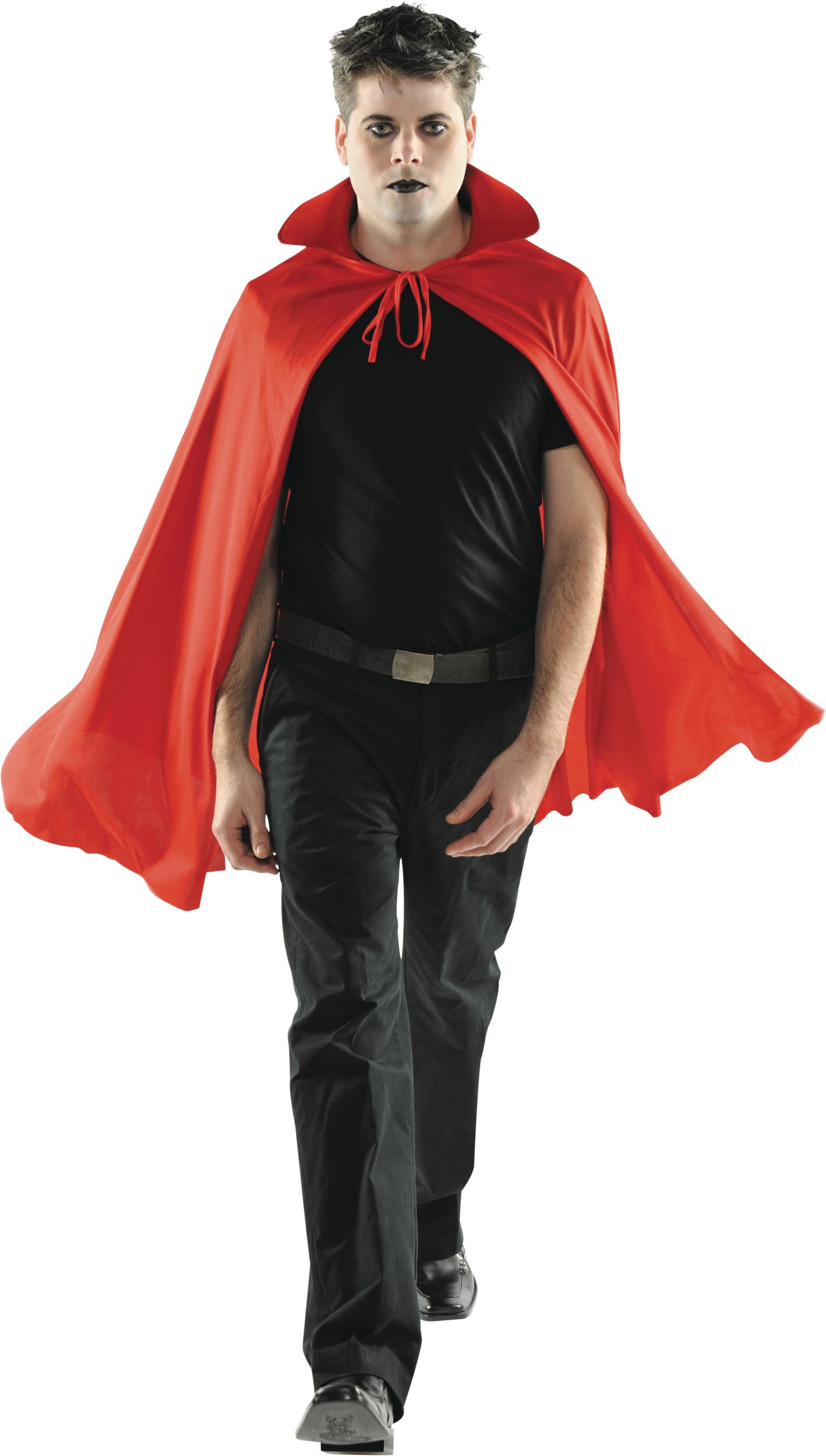 Cape de diable vampire pour adulte, rouge, taille universelle, accessoire de costume à porter pour l'Halloween Front_Flat