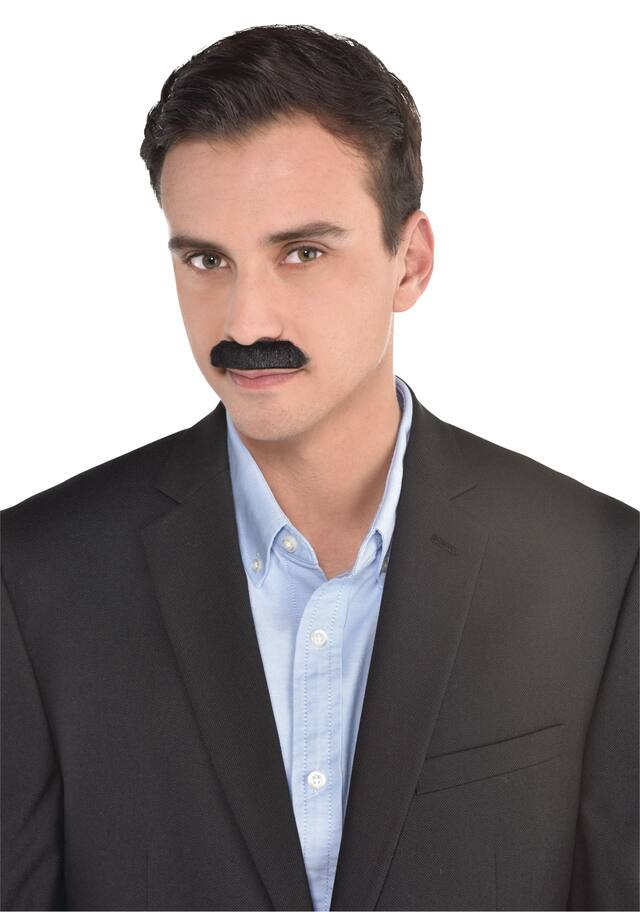 Black Toothbrush Moustache Front_Angled_Left