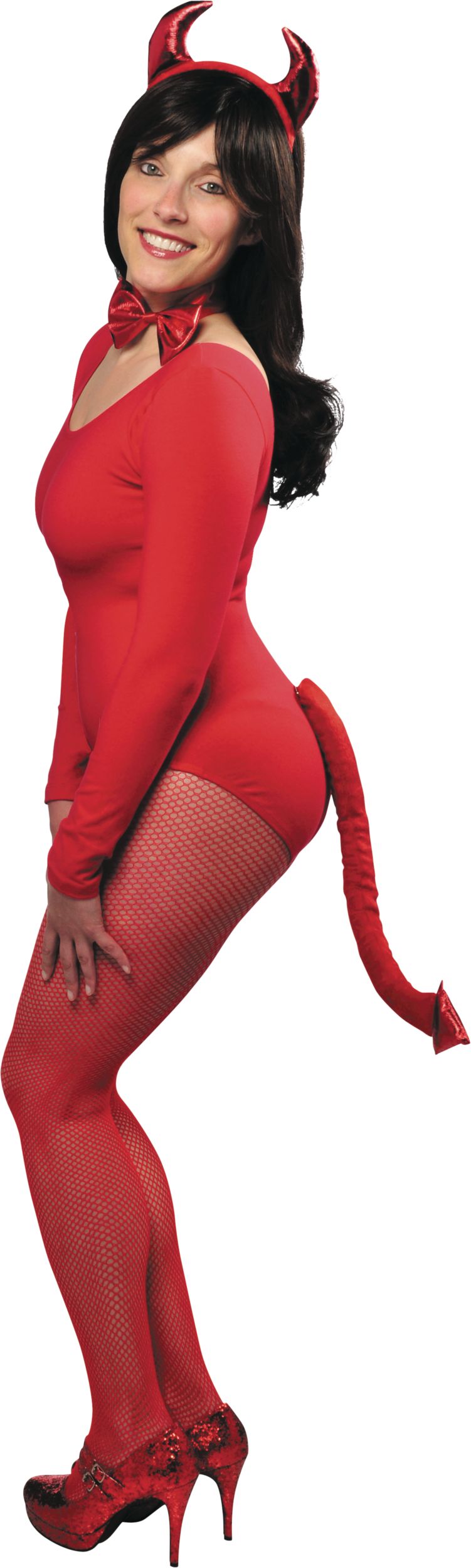 Devil Kit with Horn Headband, Tail & Choker, Red, One Size, 3-pk, Wearable Costume Accessories for Halloween Side_Left